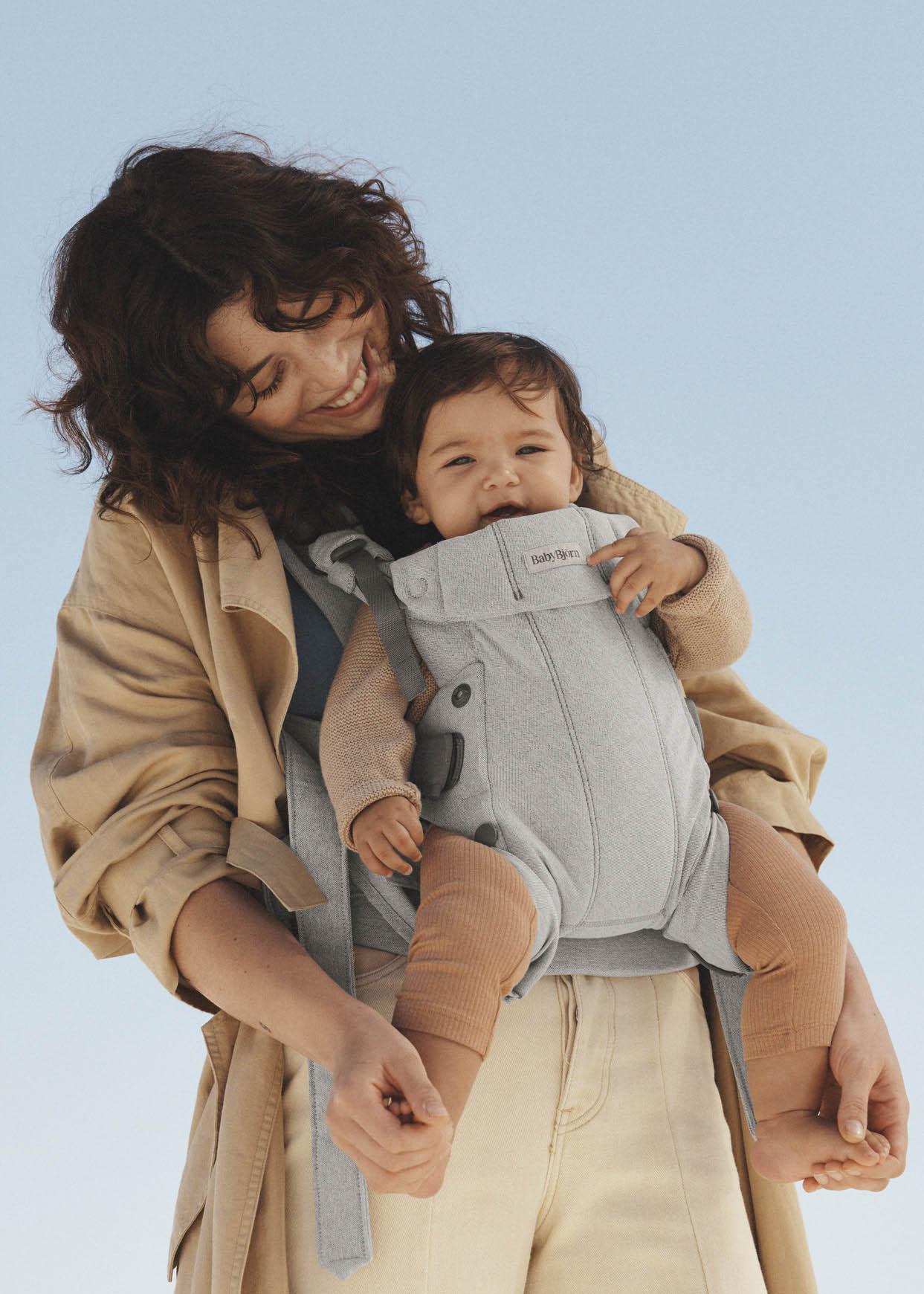 Baby Carrier Harmony in gray woven melange - BabyBjörn